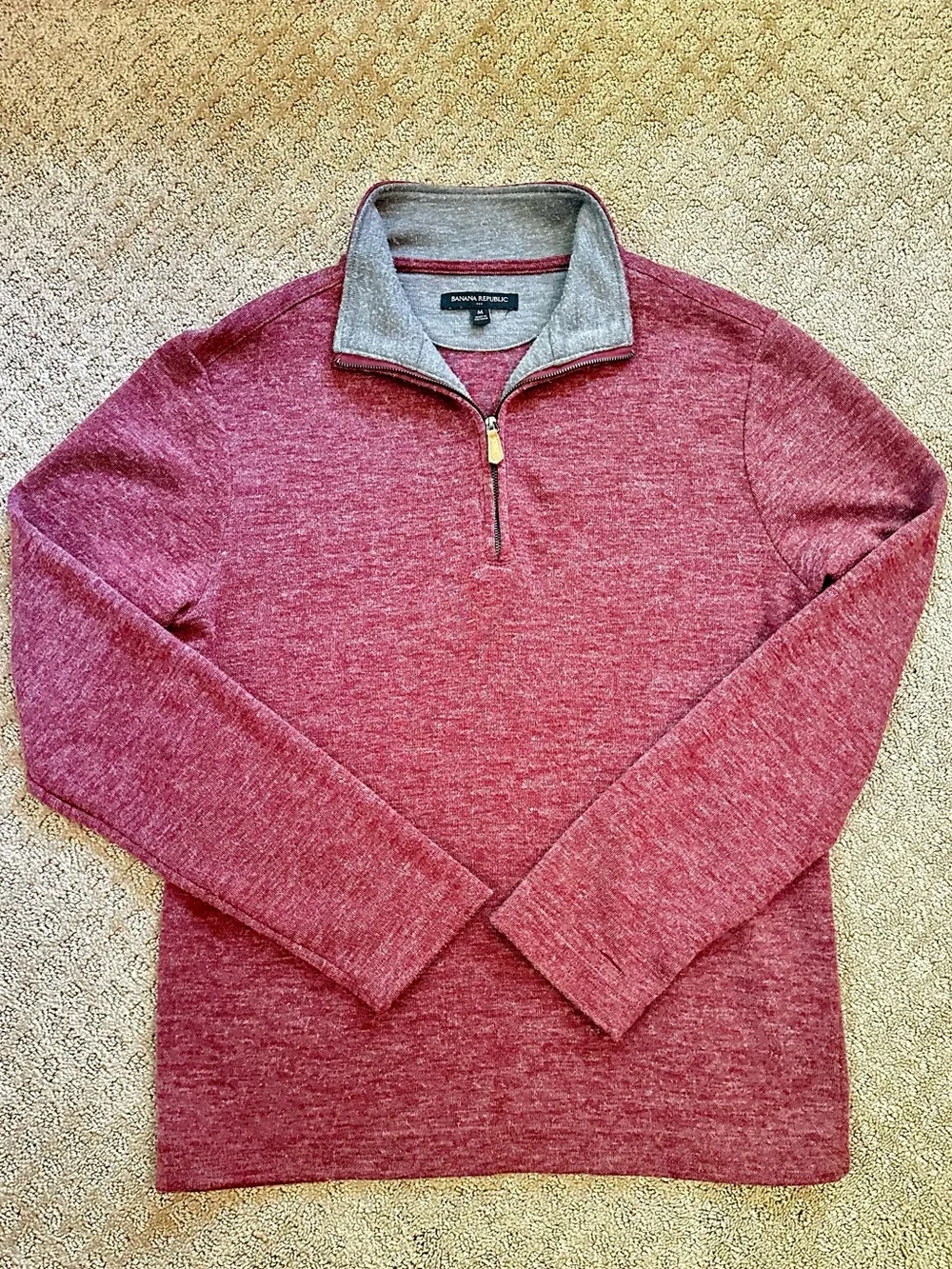Banana Republic Men's Quarter-Zip Sweater - Size Medium